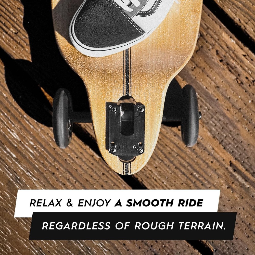 Longboard 40"x9.25" Drop-Through Deck, 100mm All-Terrain Wheels, Assembled