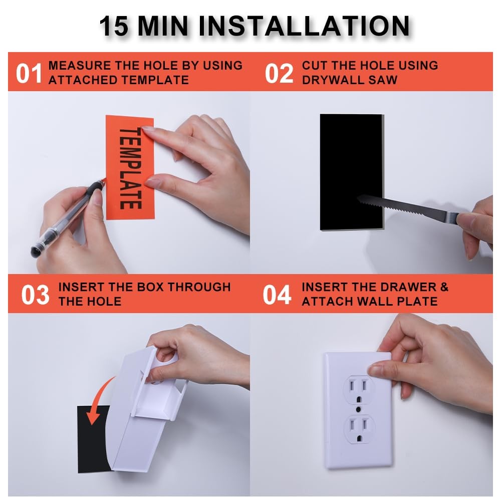 Wall Socket Diversion Safe- Hidden Diversion Safe Simple Install Magnetically...
