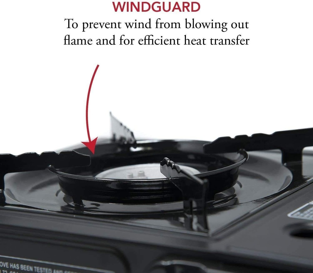 Portable Butane Camping Stove W/ Case Automatic Ignition Precise Heat Control