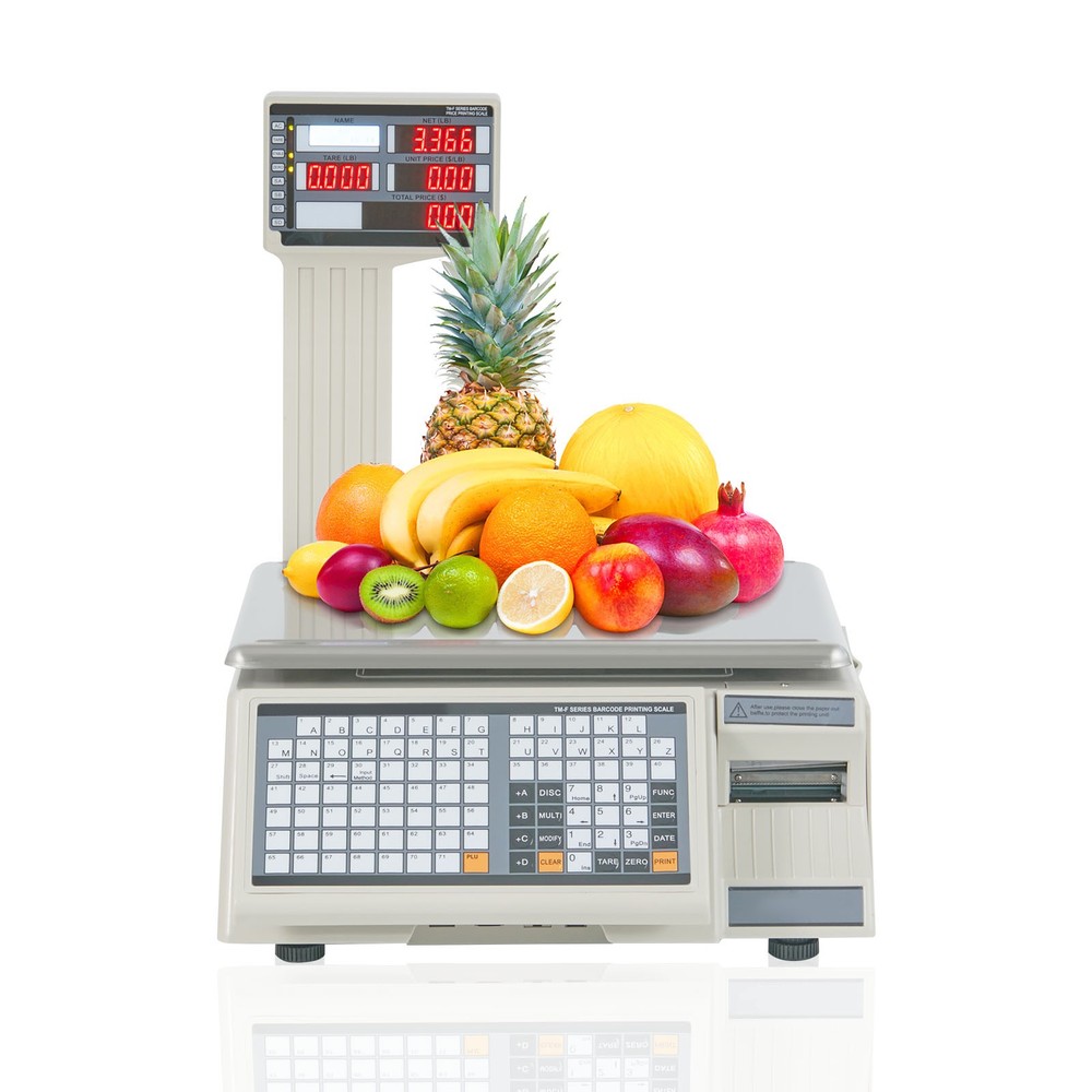 66Lb 30KG Electronic Digital Price Computing Scale W/Thermal Label Printer