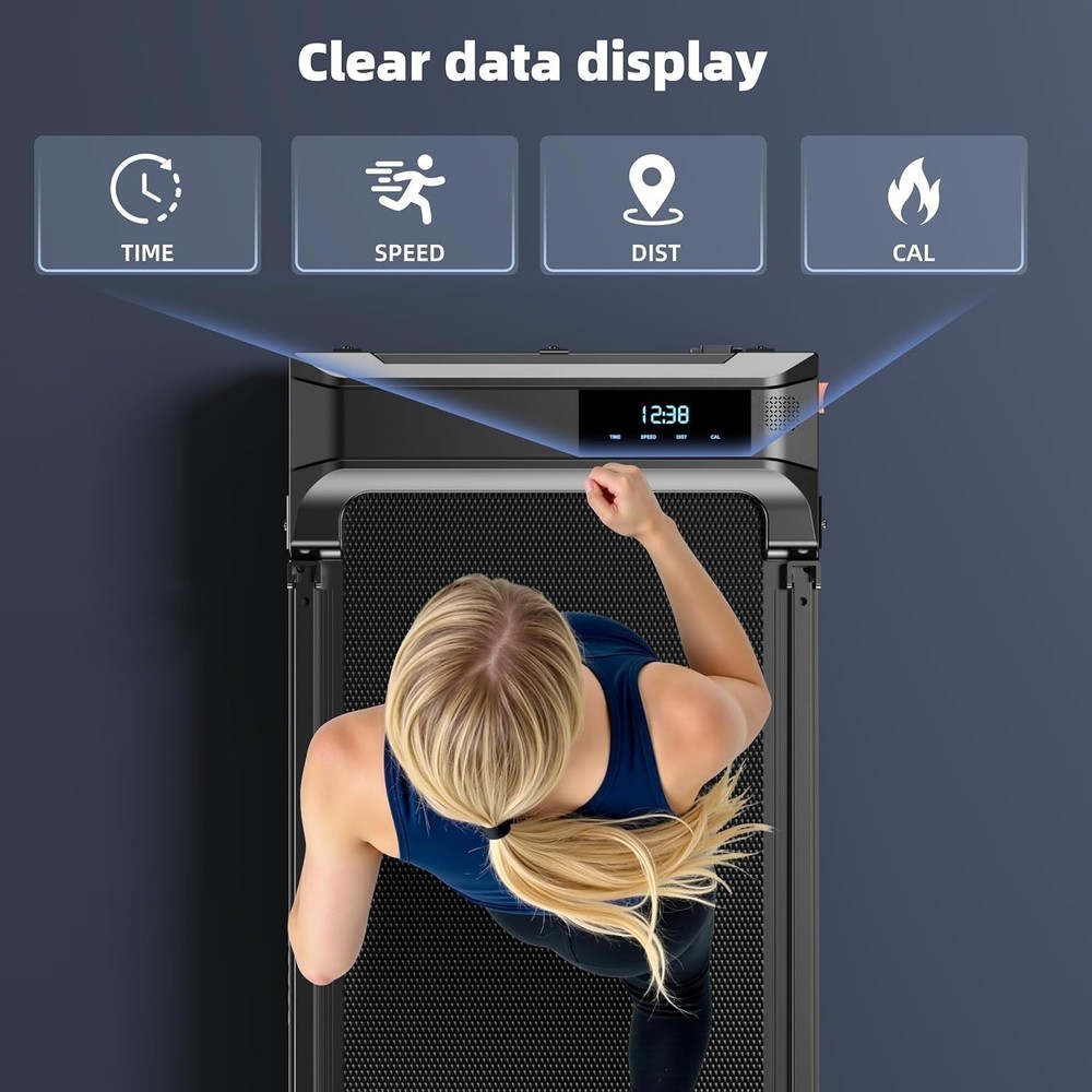 Portable Under-Desk Treadmill with Remote Control - Quiet & Space-Saving Design