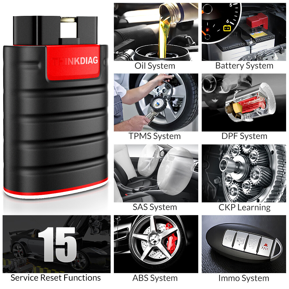 THINKCAR Thinkdiag Bidirectional Full System Free OBD2 Scanner Diagnostic Tool