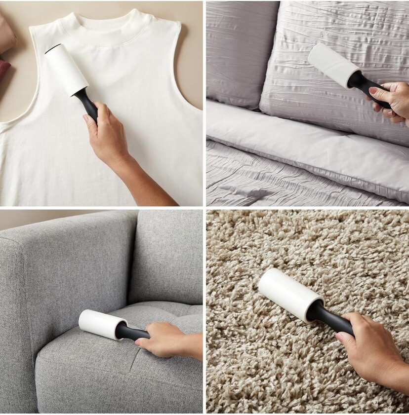 Home Basics 3-Pack Lint Roller Lightweight Handle Ex Sticky Refill 300 Sheets