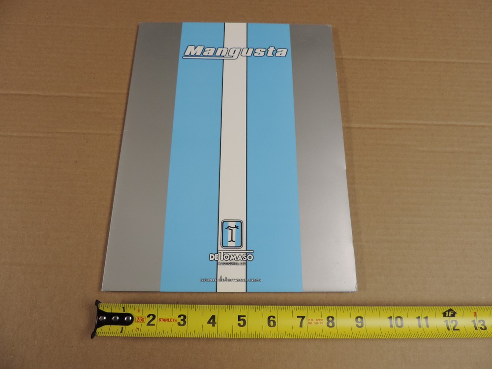 2000 DeTomaso MANGUSTA press kit brochure media ORIGINAL portfolio specification
