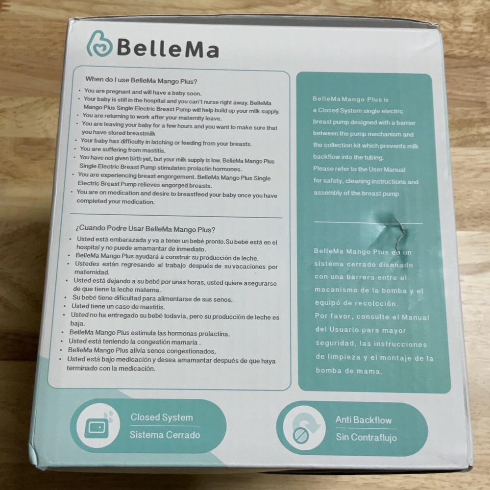BelleMa Mango Plus Single Electric Breast Pump System- New In Sealed Box