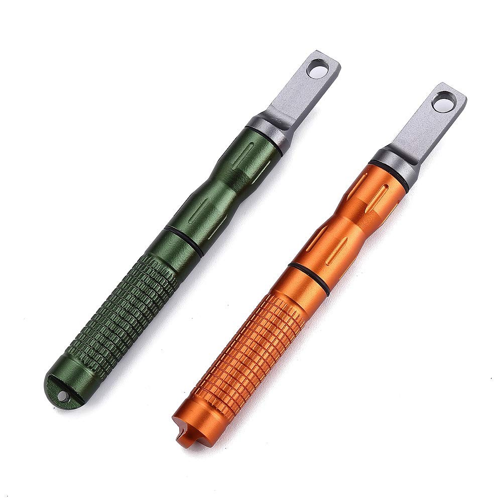 DOSMAMZ 2PCS Compact Fire Starter with Scraper Striker, Replaceable Orange