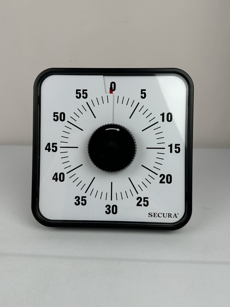 Secura 60-Minute Visual Countdown Timer, 7.5-Inch Oversize Classroom Visual Time