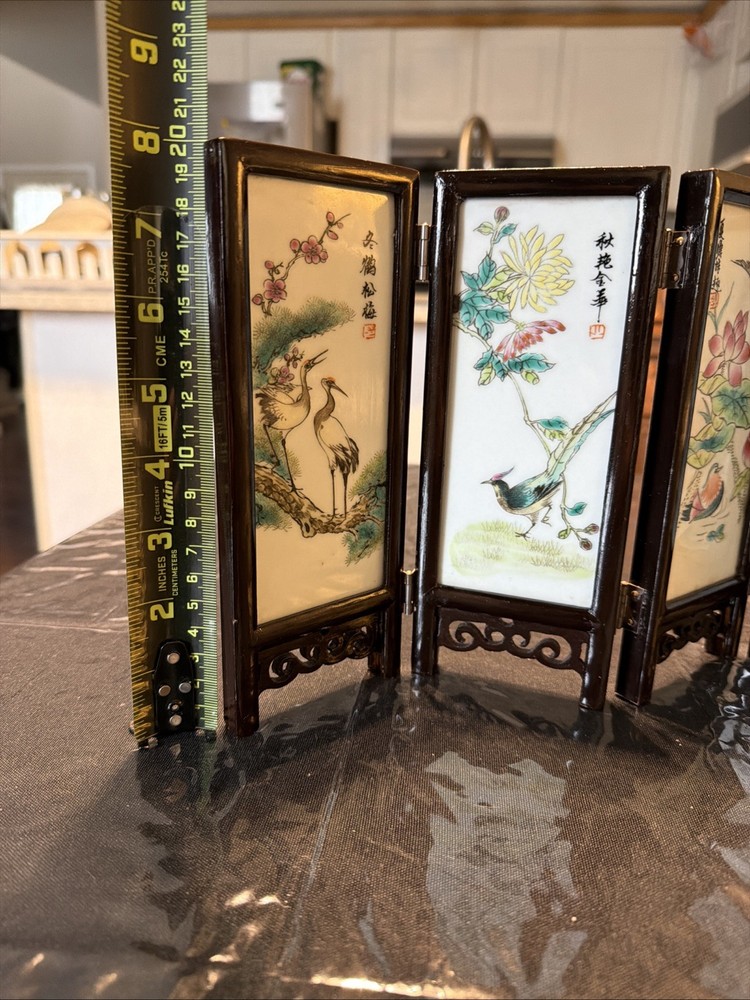 Vintage Chinese Folding Table Screen / Room Divider