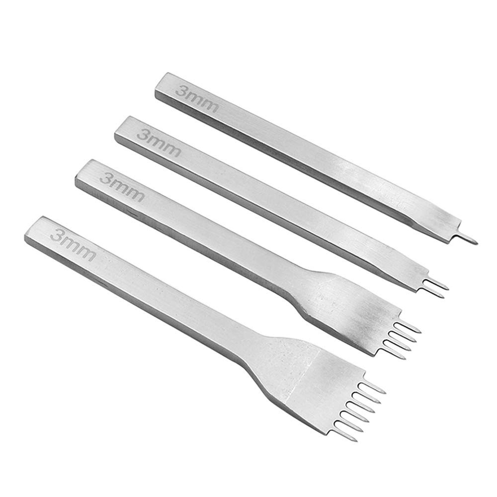 3mm Leather Craft Pricking Iron Graving Stitching Chisel Hole Punch Tools
