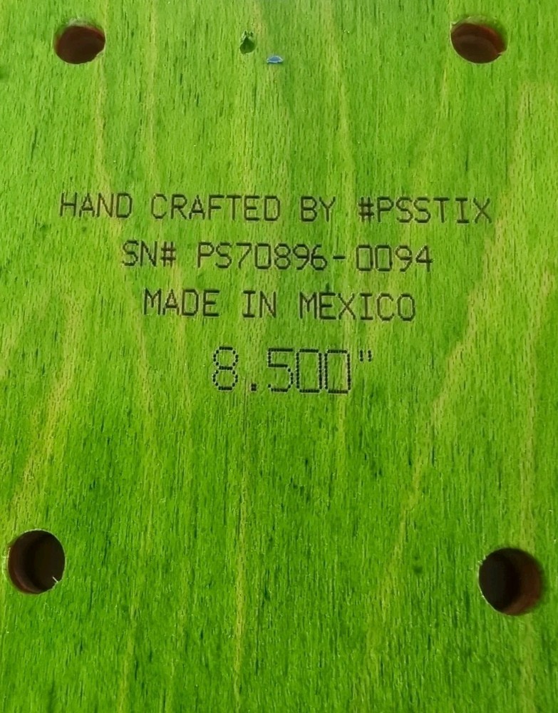 #PSSTIX Mondo Green Skateboard Deck New