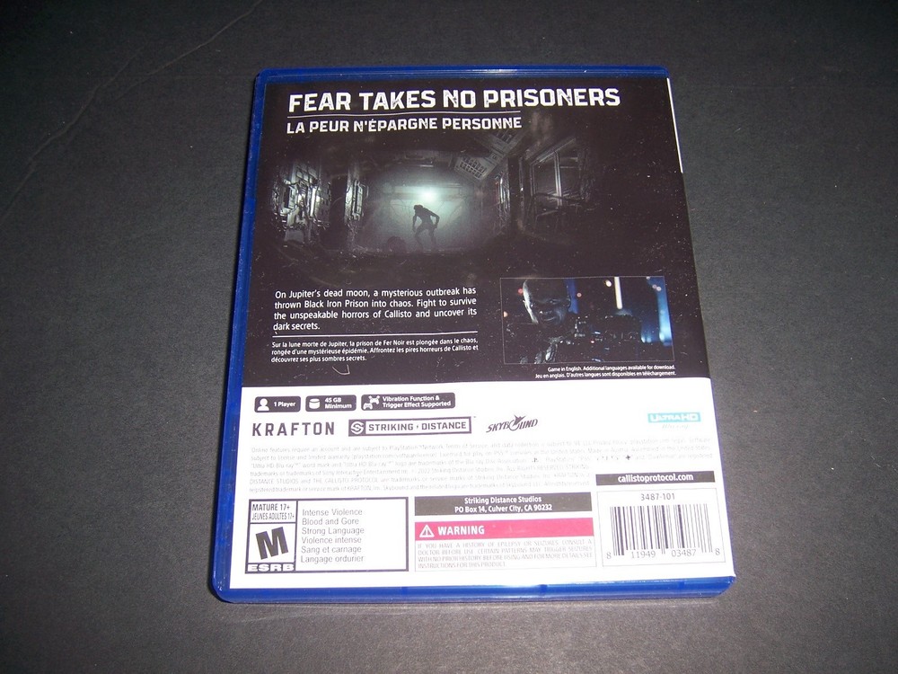 Authentic Replacement Case ONLY The Callisto Protocol PlayStation 5 PS5 Box