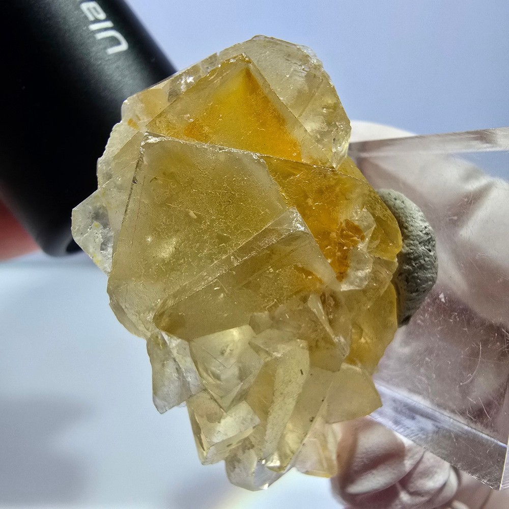 Phantom Fluorite Cube Specimen, yellow Okorusu, Namibia 43*29*17mm
