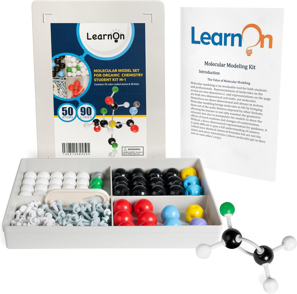 Organic Chemistry Molecular Model Kit Set for Ochem Students with User Guide - 1