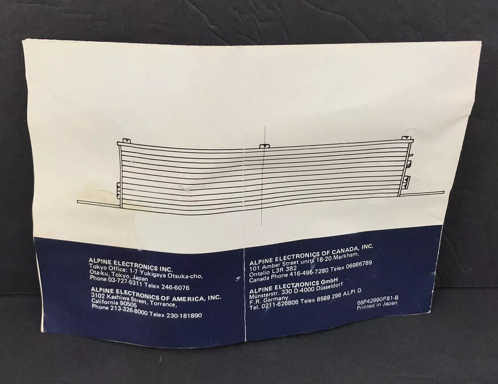 Alpine 3006 Main Amplifier Owner’s Manual