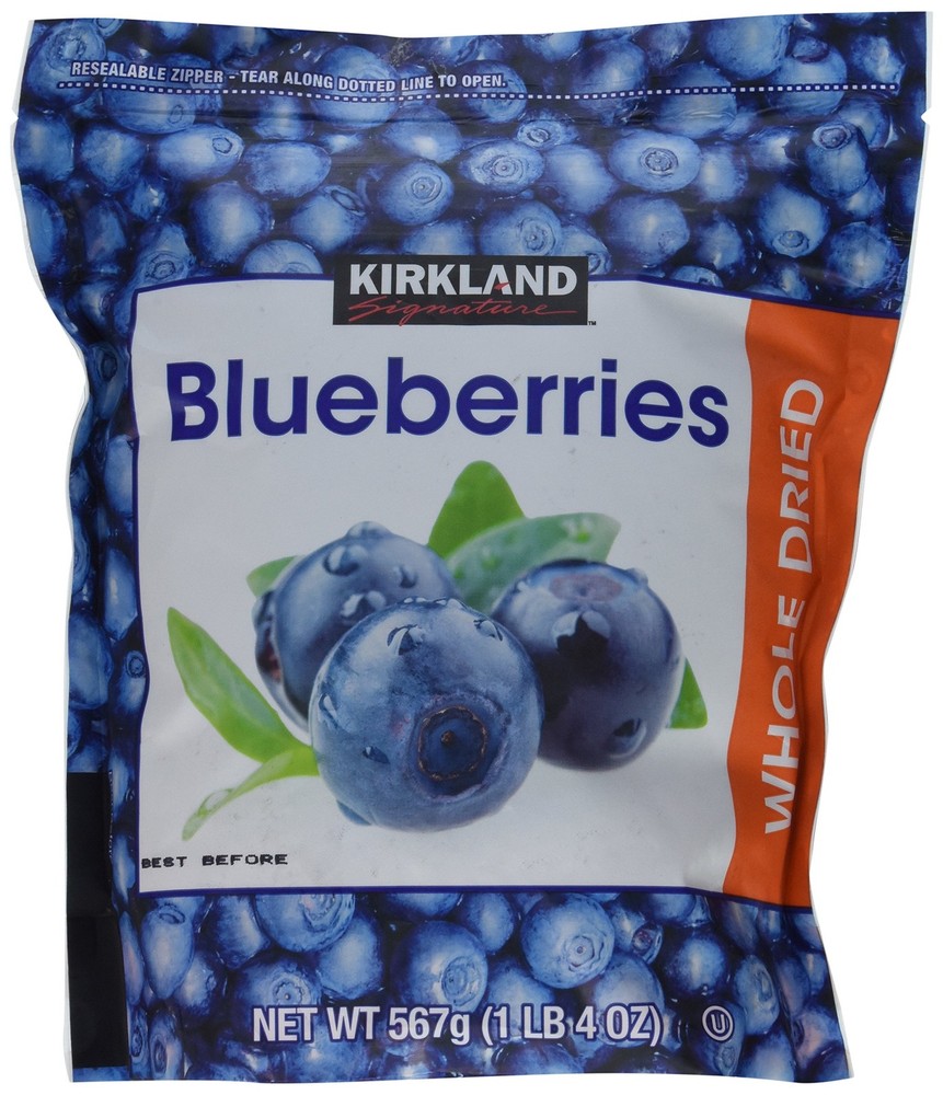 Kirkland Whole Dried Blueberries 20 Oz 3 Pack