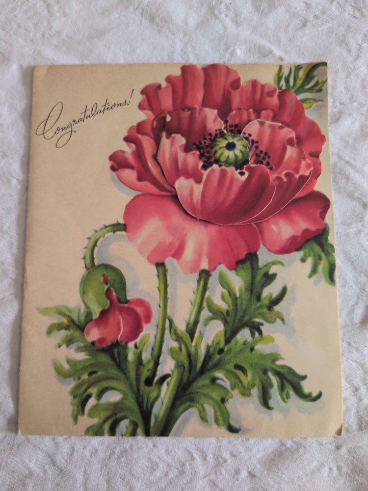 A Vintage Used Congratulations Card