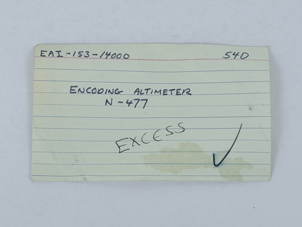 Encoding Altimeter Intercontinental Dynamics EAI-153-14000 Vintage 1973 Avionics
