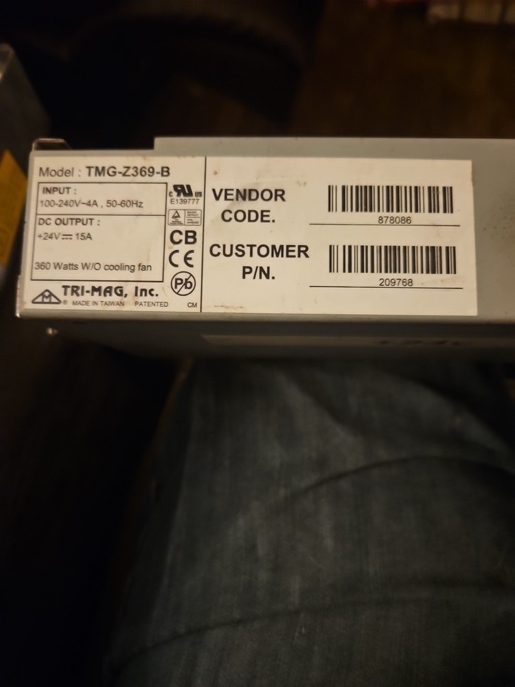 Bally Power Supply 24 Volt Tested Working