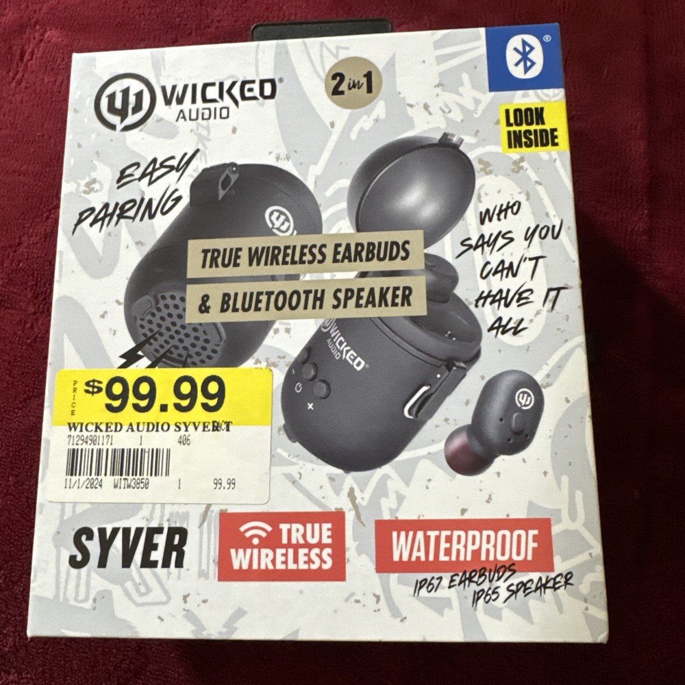 Wicked Audio True Wireless Earbuds & Bluetooth Speaker