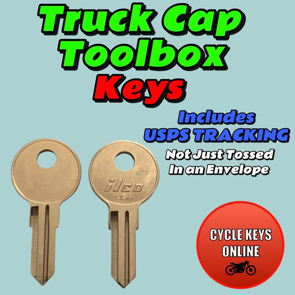 2 Tool box, Truck cap Keys cut to code for key codes H700D-H750D