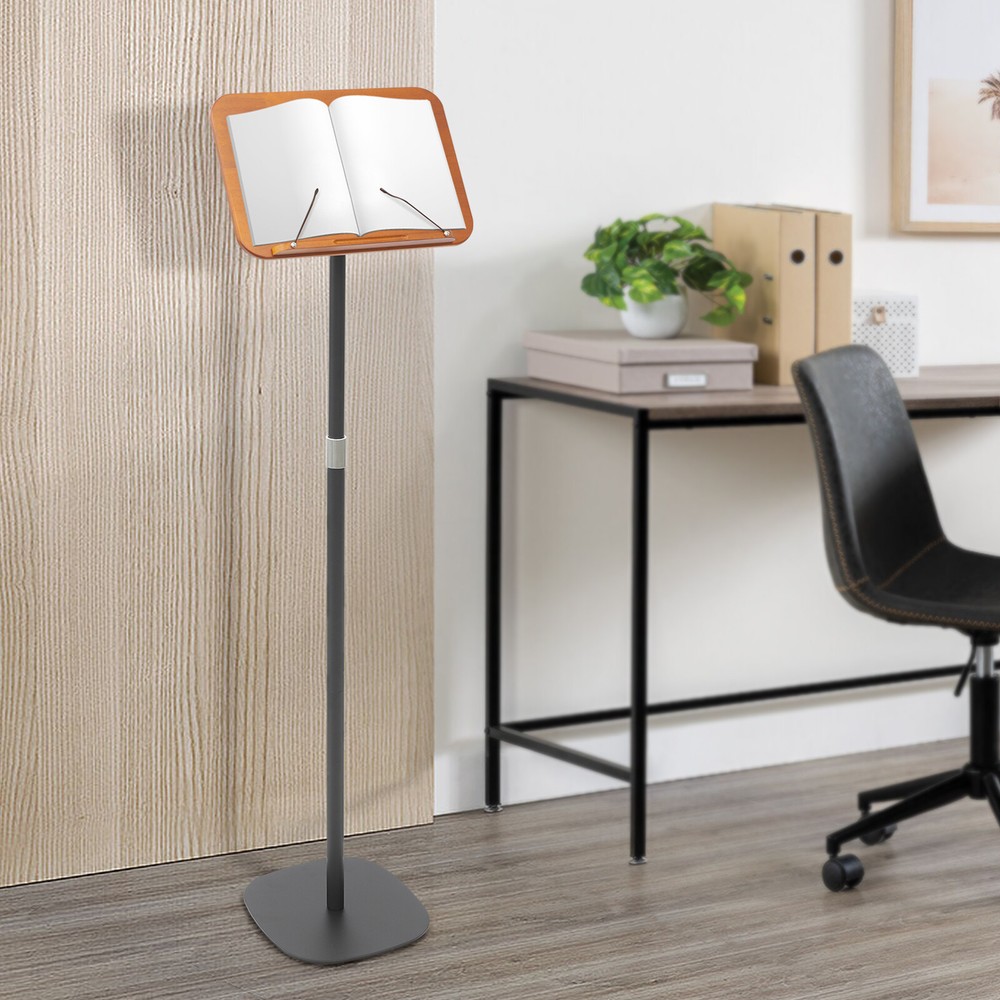 Adjustable Book Stand with Durable Iron & Wood, Perfect for Reading