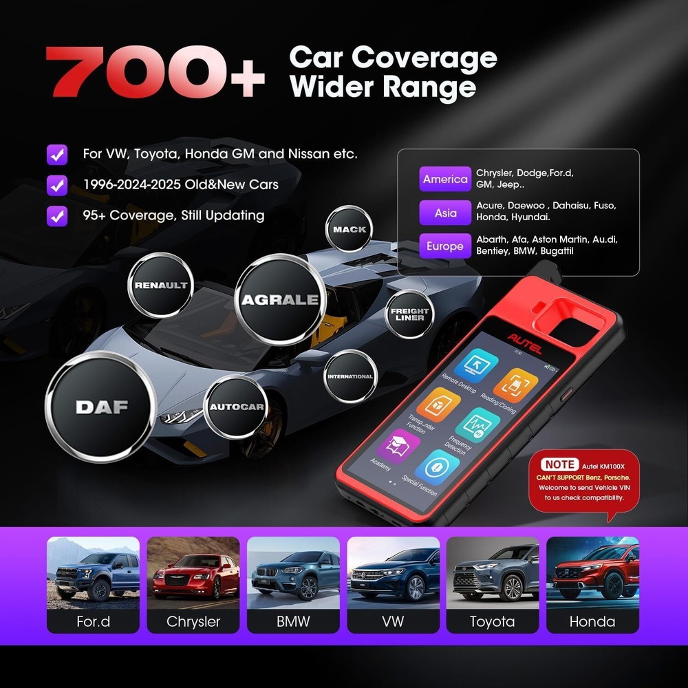 2025 Newest Autel MaxiIM KM100 Key Fob Programming Tool Programmer Immobilizer