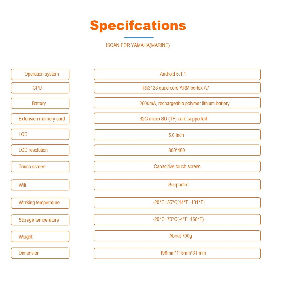OBDSTAR ISCAN for YAMAHA Marine Diagnostic Code Read Clear Data Flow Action Test
