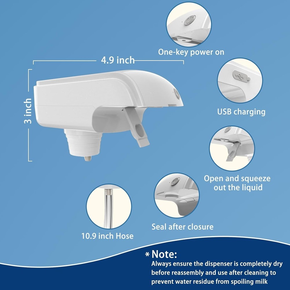 Automatic Milk & Juice Dispenser - Touchless USB Rechargeable Beverage Solution