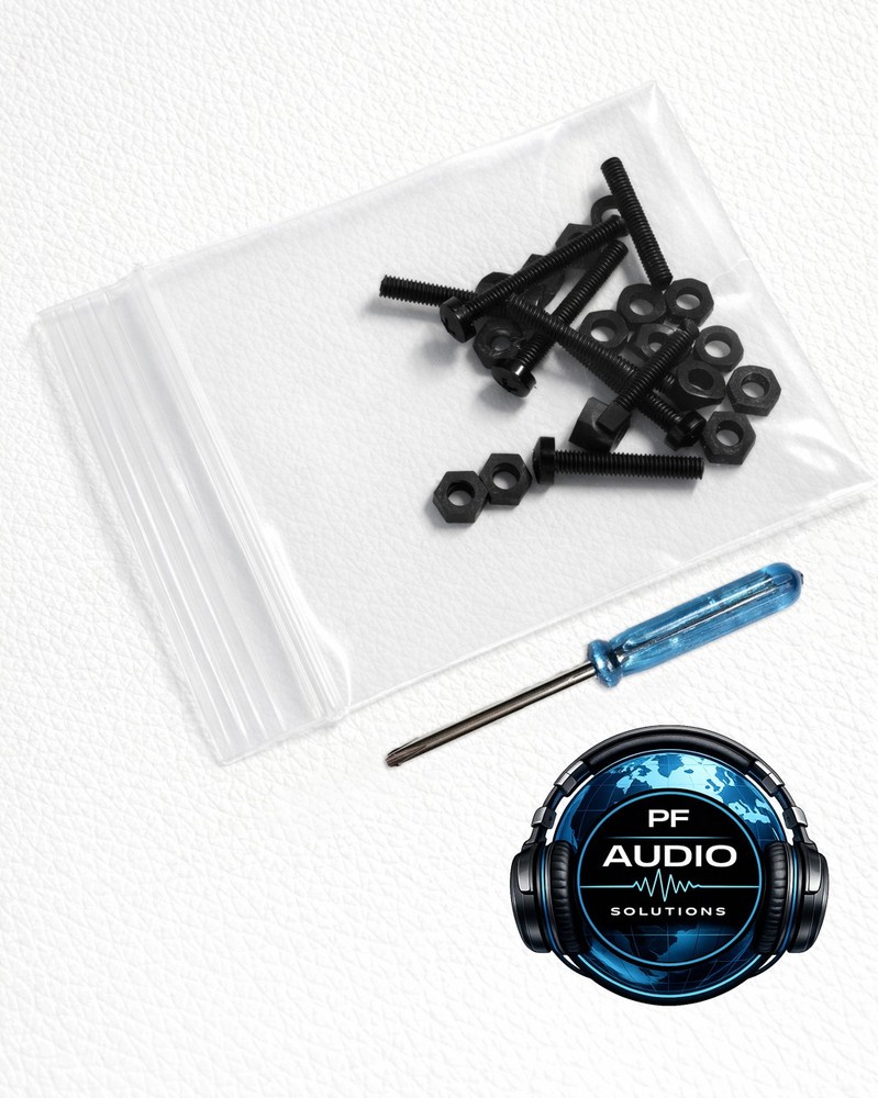 Nylon Turntable Cartridge Non-Magnetic Headshell Mounting Screws Nuts & Washers