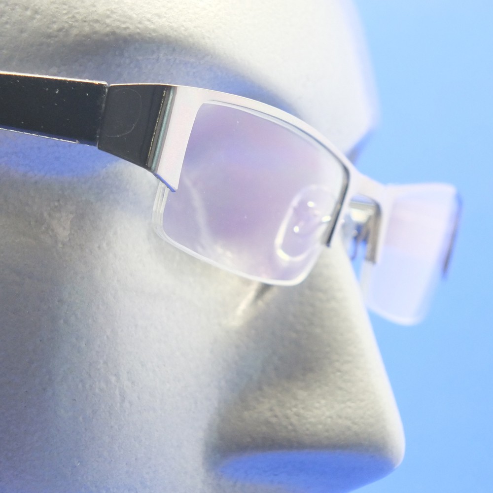 Computer Reading Glasses Hot Silver Tech Frame Bottomless Screen TV Lens +3.50