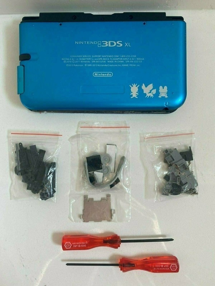 Replacement Housing for 2015 Nintendo 3DS XL Shell Screen Tools Pokemon Blue