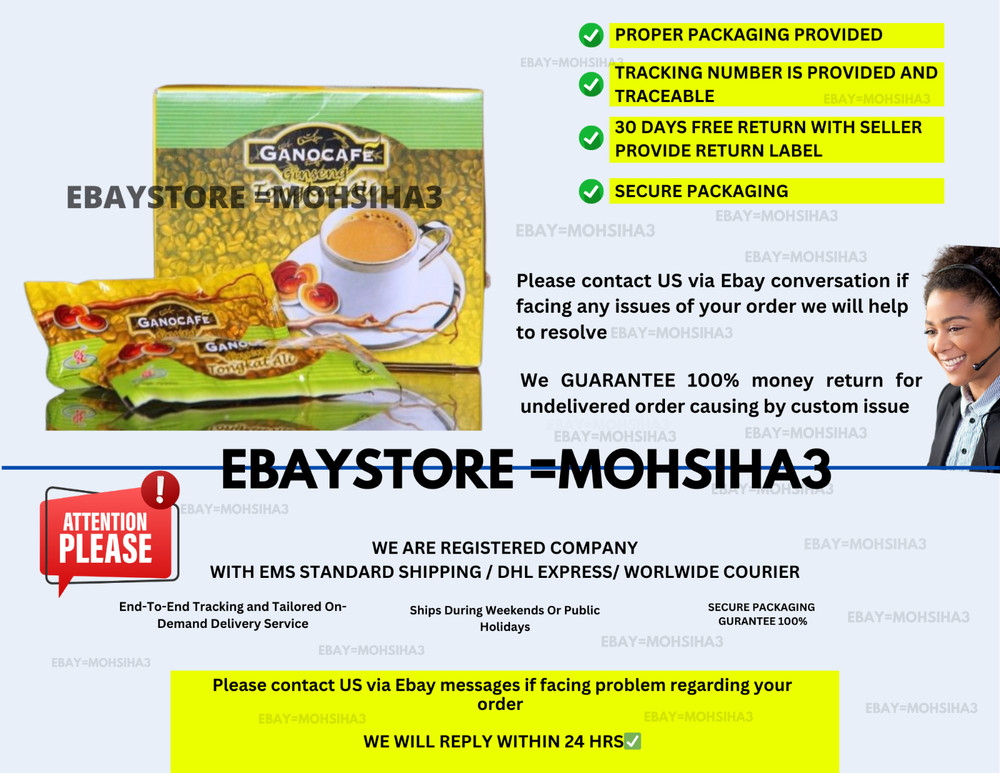 Gano Excel Gano Cafe Ginseng Longjack Ganoderma (15 sachets X 21g) X 6