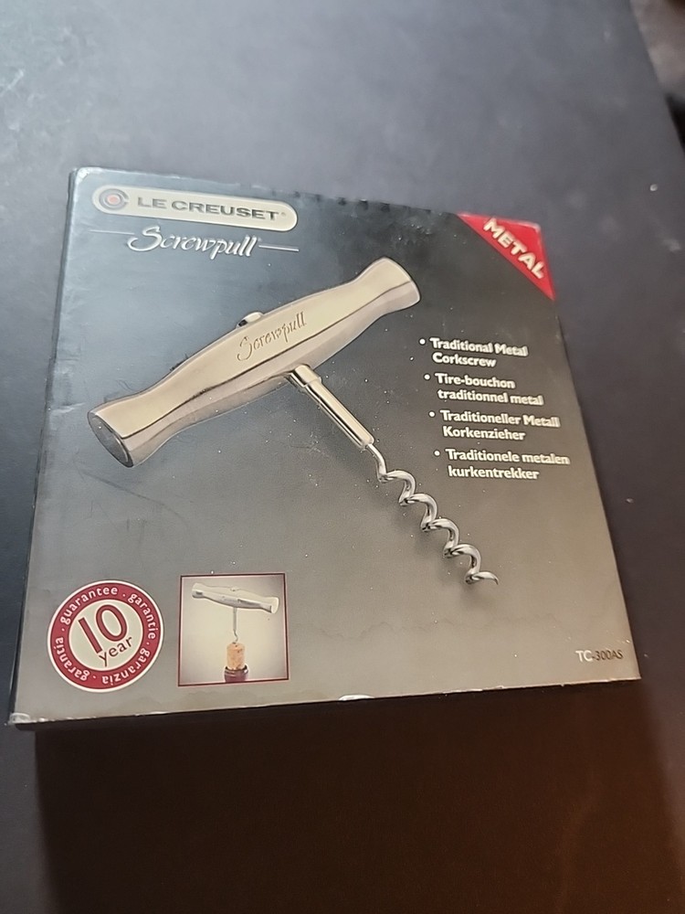 NIB~Le Creuset Screwpull Heavy Duty Corkscrew-