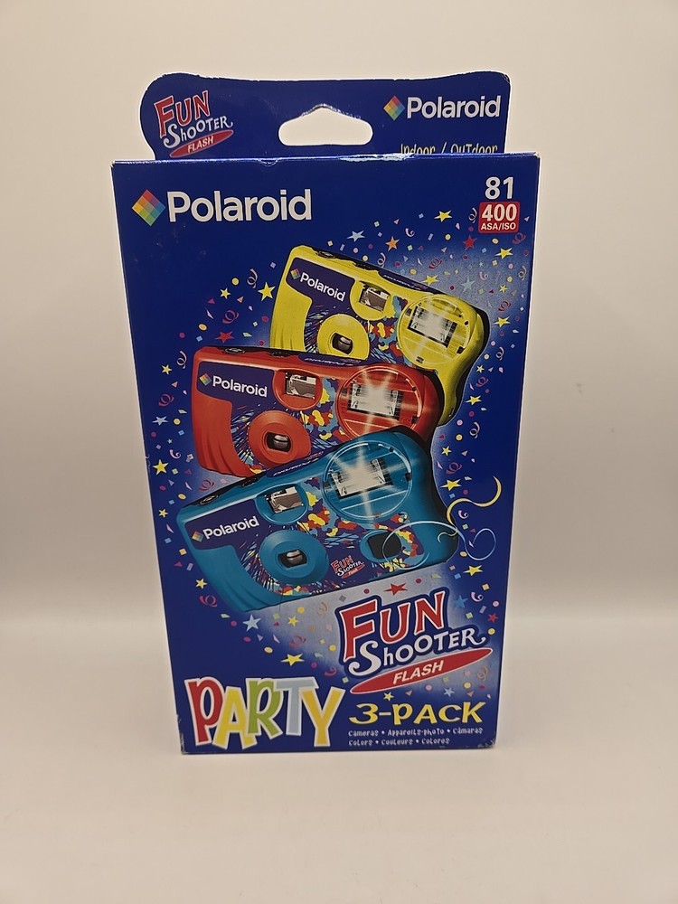 POLAROID 2010 Fun Shooter Flash 3 Pack Cameras NEW Great Condition