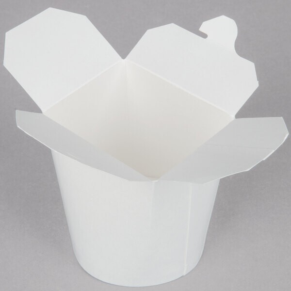 Fold-Pak SmartServ 16SSPLAINM 16 oz. White Microwavable Paper Take-Out Container