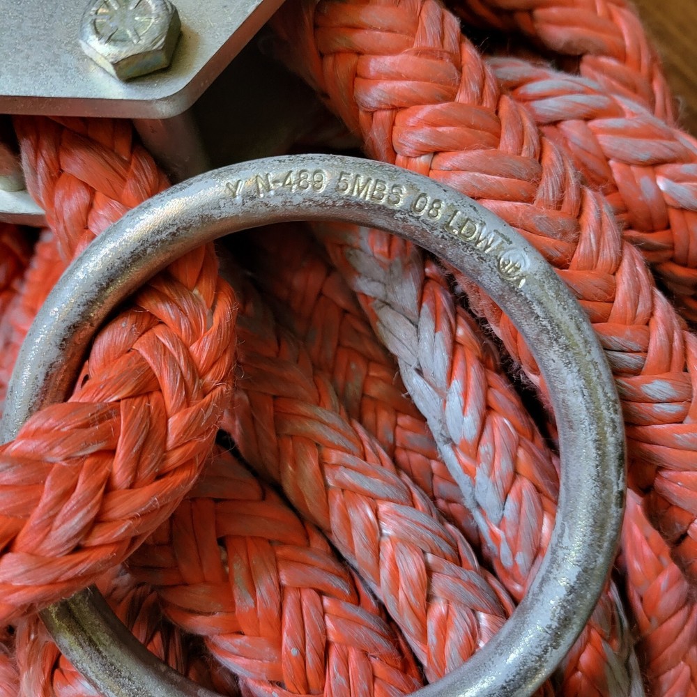 Horizontal Lifeline - 80 ft - Hollow Braid Rope - Thimbled End
