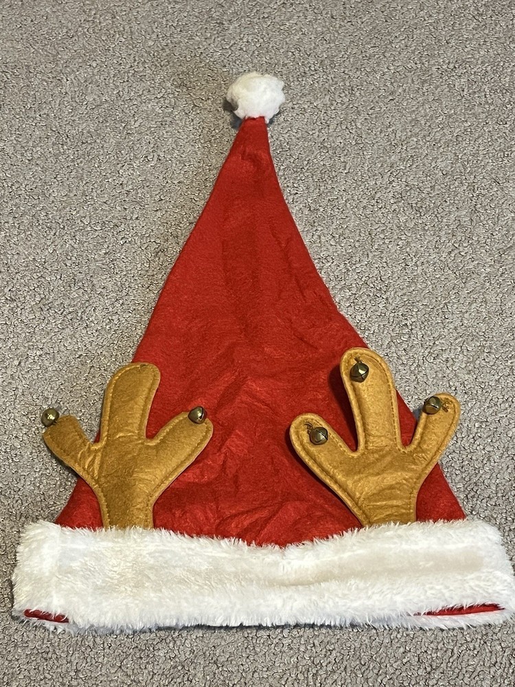 Red & White Large Santa Reindeer Cap - New!