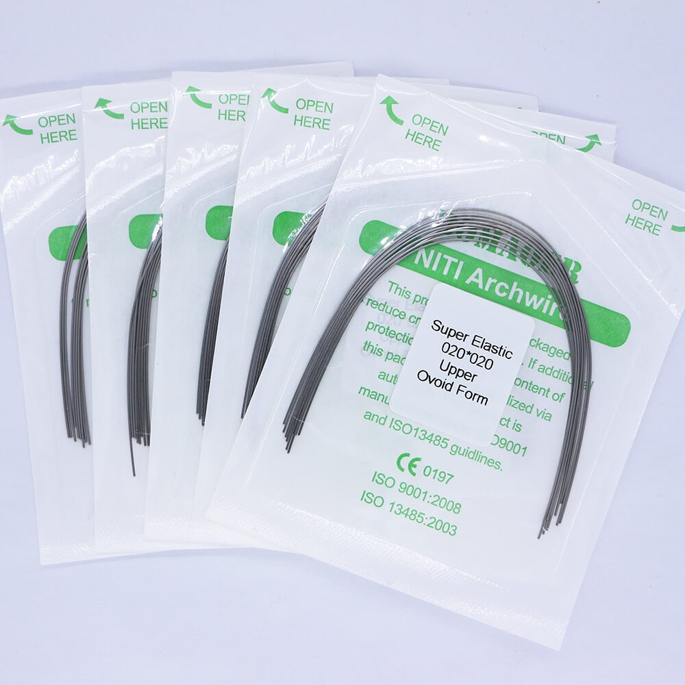100×Dental Orthodontic Super Elastic Ni-Ti Arch Rectangular Wire Oval 20×20Upper