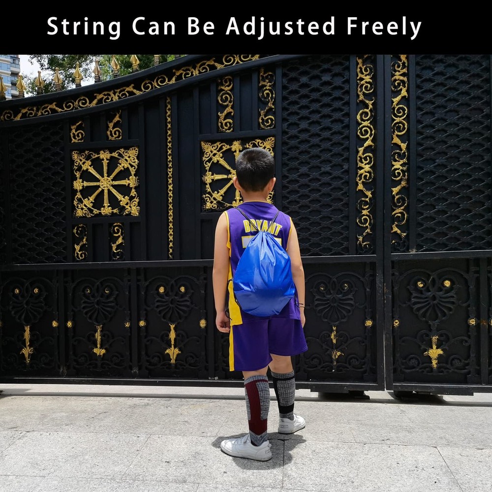 CAIHONG 100 Pack Drawstring Backpack Royal Blue-100Pack, Blue-100pack