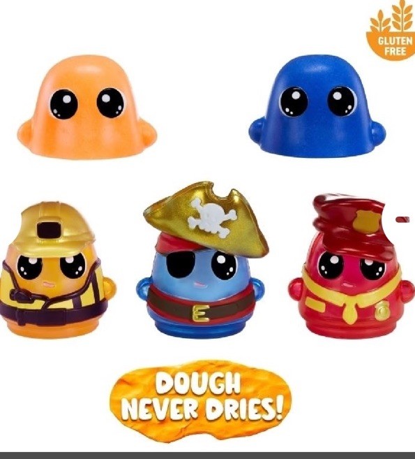Dohkins Hero Pack Characters, Builder, Pirate, Fire Chief Dough Never Dries