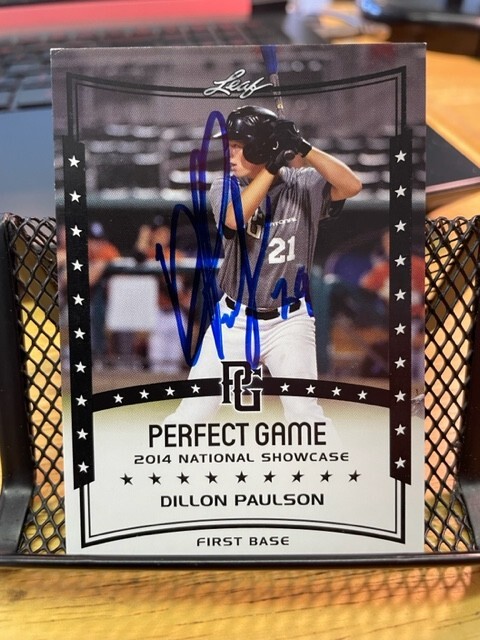 Dillon Paulson Autographed Signed Perfect Game Card