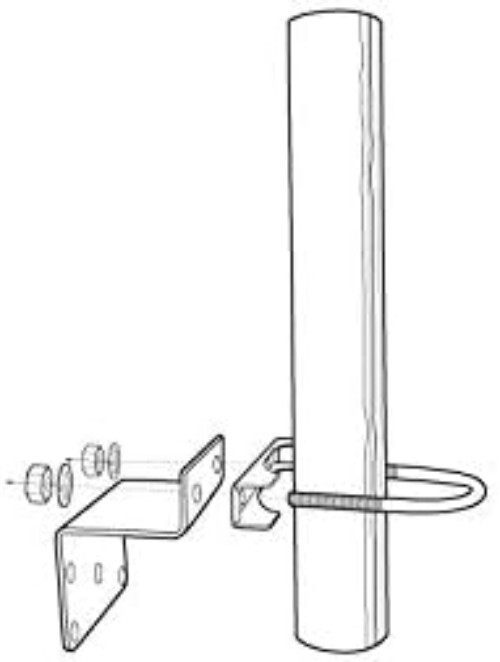 Easy Install Antenna Mount for Outdoors - 10" Pole with U-Bracket Included