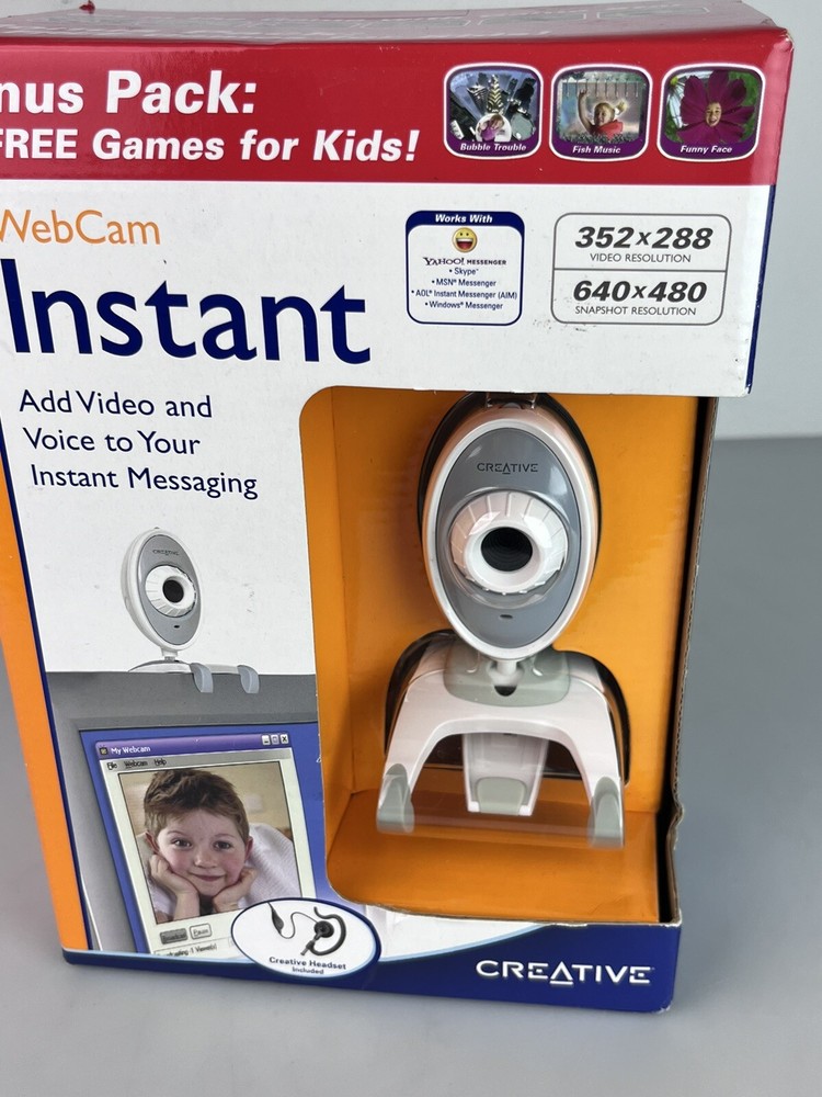 NEW Creative labs Webcam instant w/headset