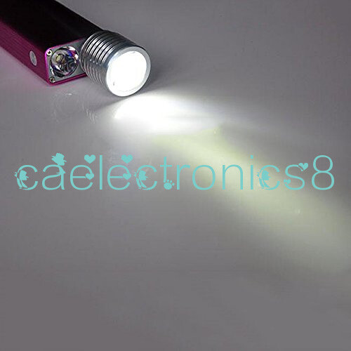 Aluminum 3W USB LED White Lamp Socket Spotlight Flashlight White Light NEW CA