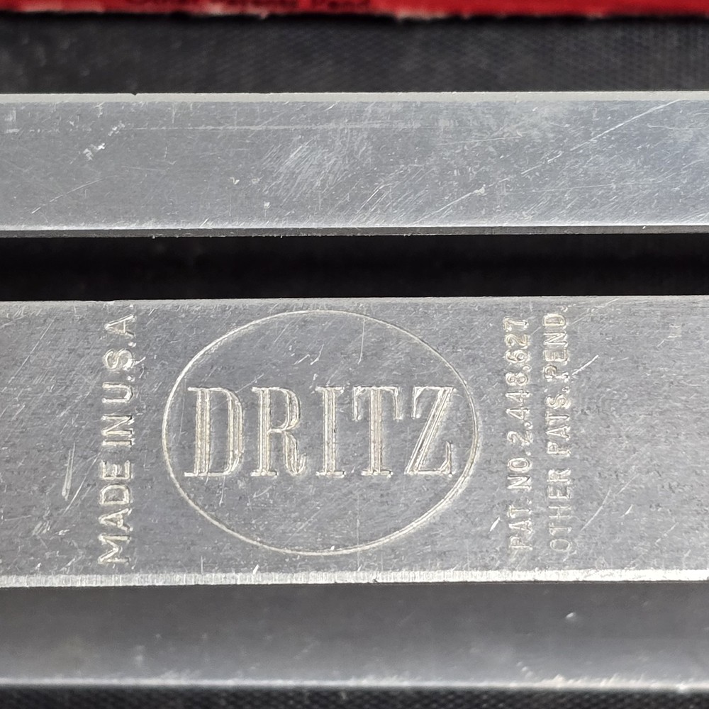 Vintage Dritz Tailor Tacker Sewing Pattern Tool USA Aluminum Box