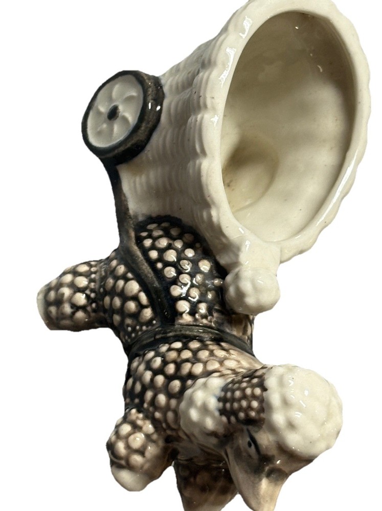 Vintage Poodle Planter Black and White