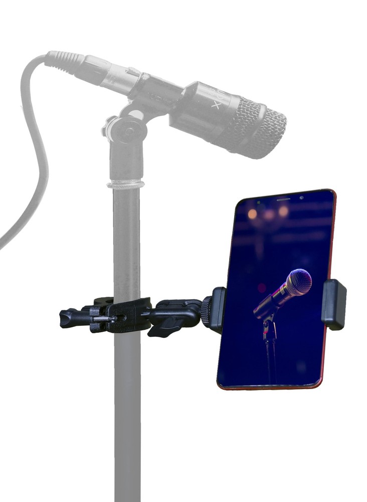 Hocoder Phone Holder for Mic Stand Clamp Single - Holder, Black