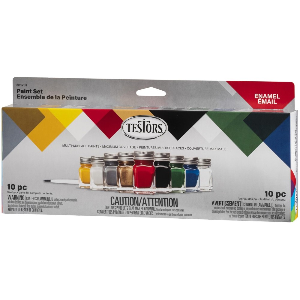 281231 Enamel Paint Set, 10 Piece Set