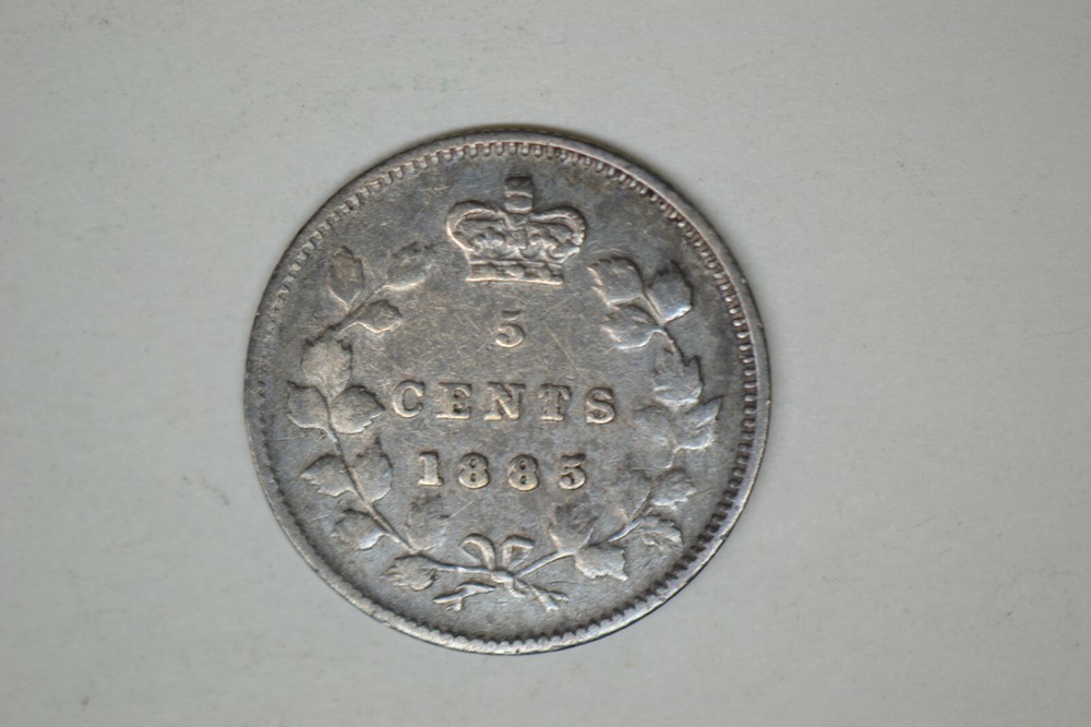 Canada: 1885 5 Cents- VF/EF