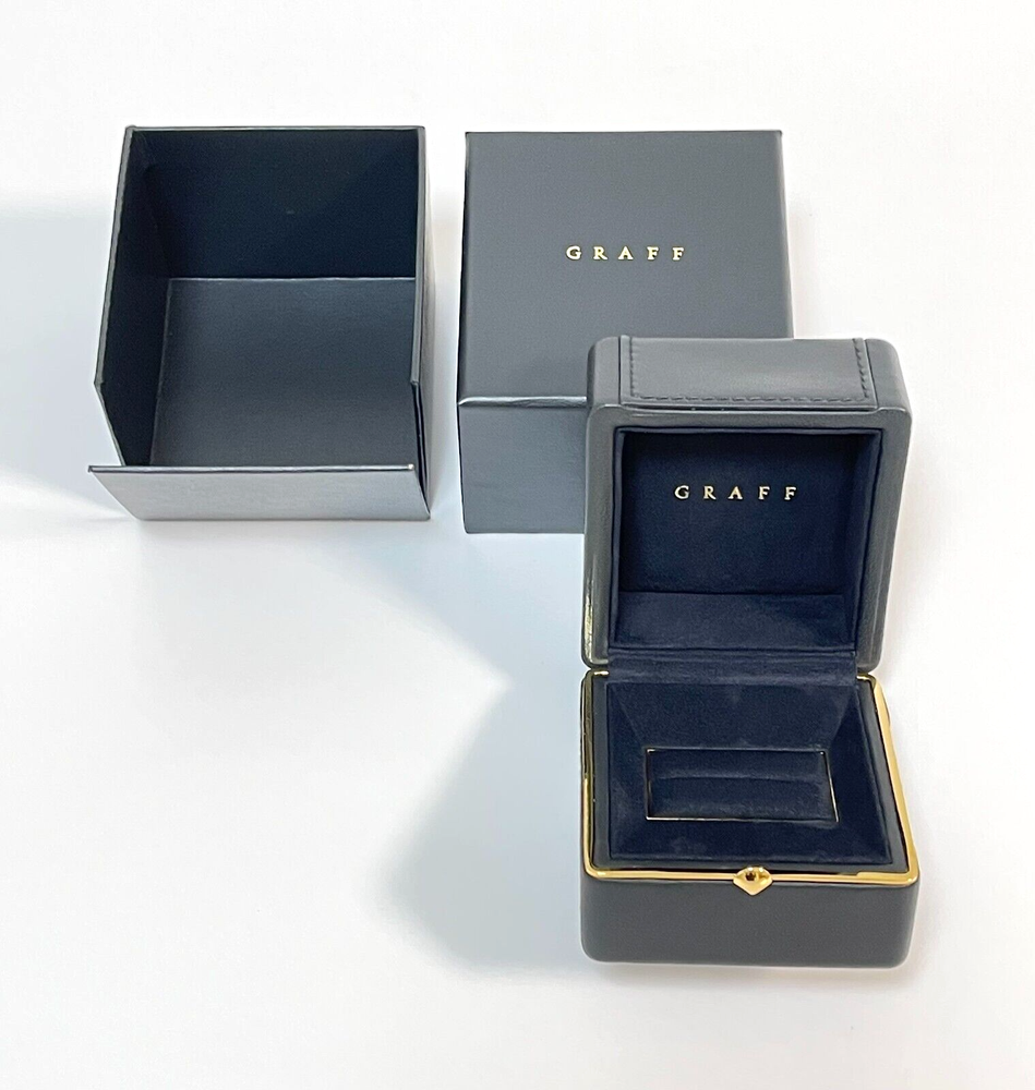 GRAFF Authentic Ring case Black Leather Accessories Jewelry box Damage case